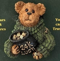 Lucky Liam...End of the Rainbow-Boyds Bears Irish St. Patrick's Day Bearstone Pin #26158