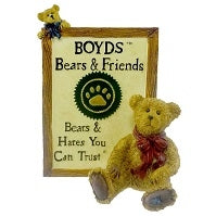 Malcolm with Friend..Bearstone Sign-Boyds Bears Bearstone #2298