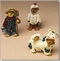 Neville, Rufus, Dufus & Daryl-Boyds Bears Bearstone #24201