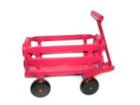 Red Wooden Wagon-Boyds Bears Accessory