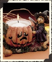 Sabrina Punkinpuss... Spooky Creations-Boyds Bears Resin Votive #81011 *