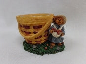 Momma MacIntosh's Apple Basket-Boyds Bears Bearstone Votive #27738 *