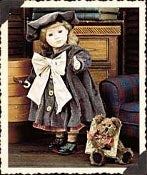 Anne with Rockwell-Boyds Bears Porcelain Doll #4922 *