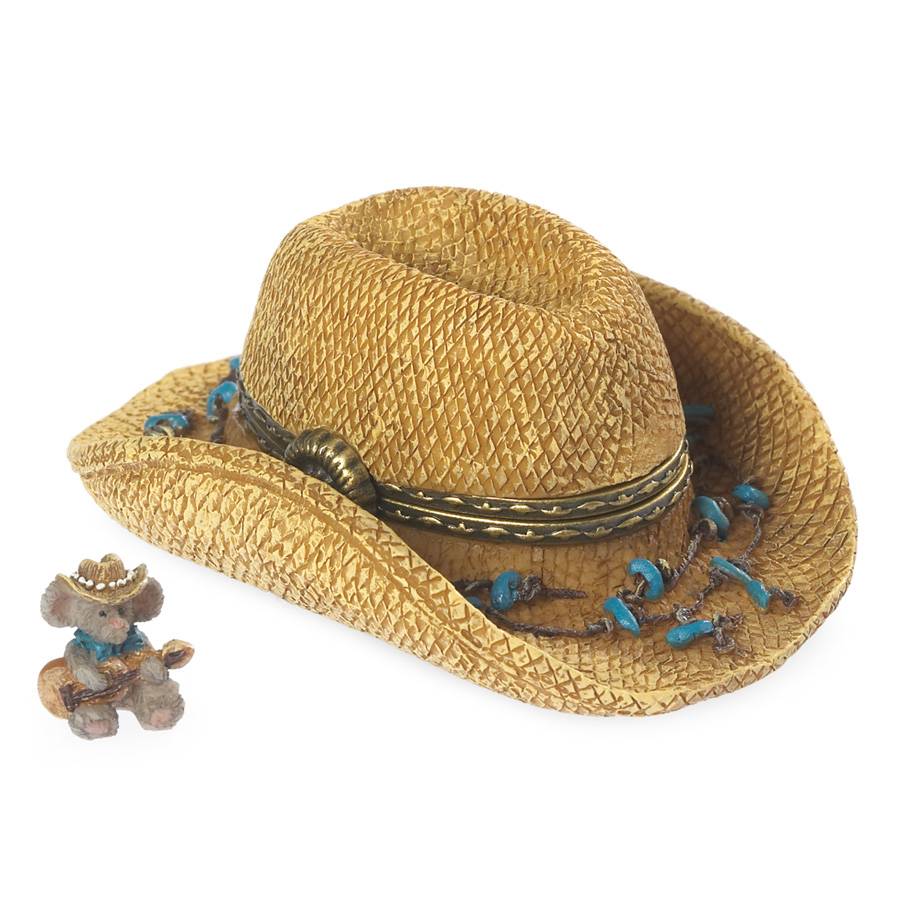 PAISLEY'S HAT WITH STRINGS MCNIBBLE-BOYDS BEARS TREASURE BOX #4038018 *