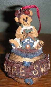 MOMMA MCBEAR...HOME SWEET HOME-BOYDS BEARS BEARSTONE ORNAMENT #39006 BBC PE *