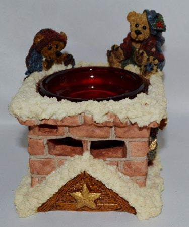 Elgin & Elliot The Elves ... Toasty Warm-Boyds Bears Bearstone Votive #2771 *