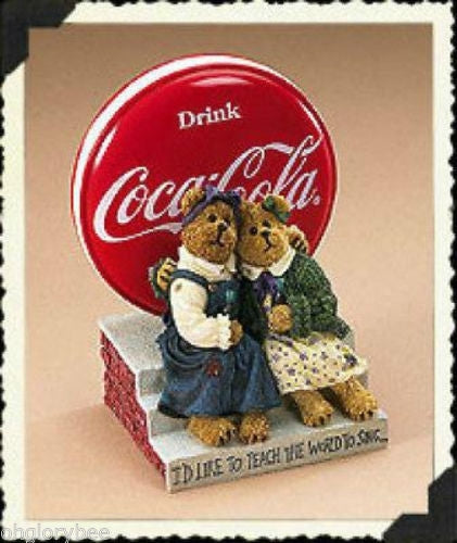 Joanne & Cheryl...I'd Like to Teach The World to Sing-Boyds Bears Bearstone #919924 Coke Coca Cola Exclusive *