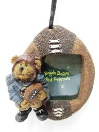 FOOTBALL PLAYER PICTURE FRAME ORNAMENT-BOYDS BEARS RESIN #25309 *