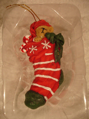 STOCKING ELF-BOYDS BEARS RESIN ORNAMENT #257207 *