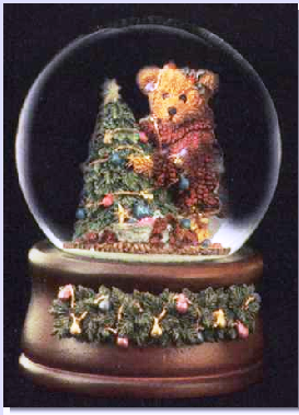 ELLIOT & THE TREE-BOYDS BEARS MUSICAL WATER GLOBE #2704 *