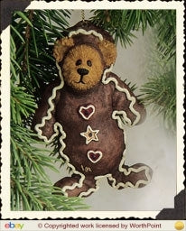 HANSEL-BOYDS BEARS GINGERBREAD BEARSTONE ORNAMENT #25730 *