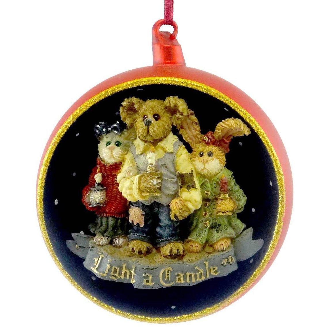 Chandler, Constance and Felicity...A Brighter World-Boyds Bears Bearstone Ornament #25723 *