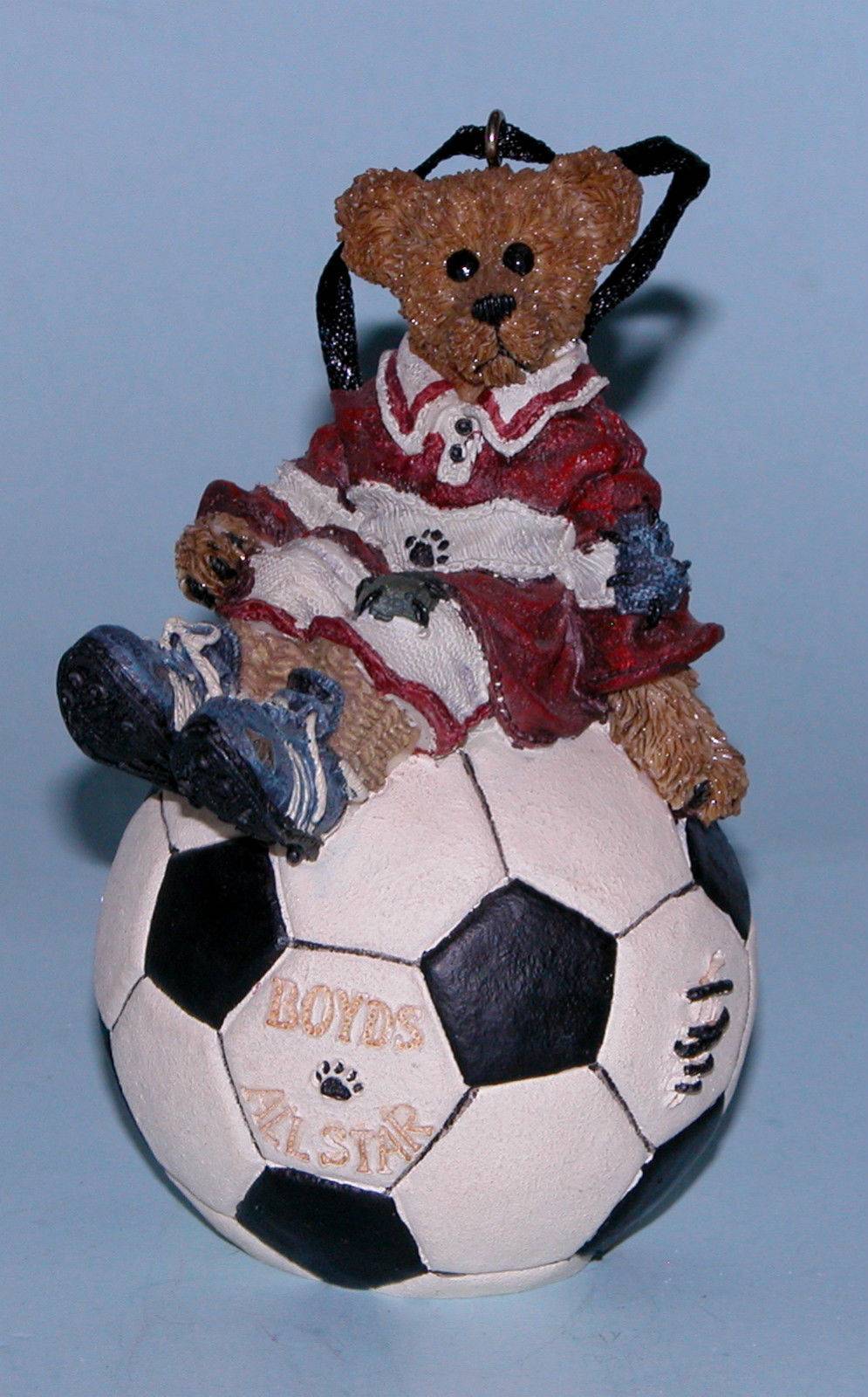 Rocky...Score, Score, Score-Boyds Bears Bearstone Soccer Ornament #25704 *