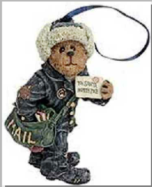 CLIFF LETTERMAN-BOYDS BEARS BEARSTONE ORNAMENT #25759 ***HARD TO FIND** *