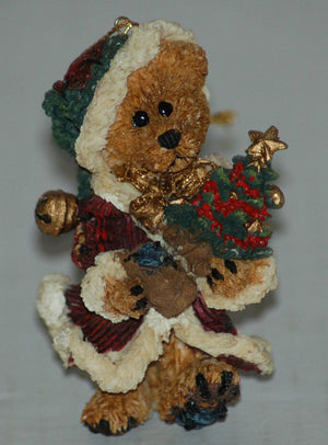 ELLIOT WITH TREE-BOYDS BEARS BEARSTONE ORNAMENT #2507 *