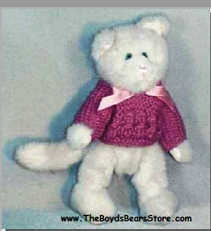 CHAUCER (MAUVE SWEATER)-BOYDS BEARS KITTY CAT #9136 ***HARD TO FIND*** *