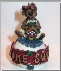 BAILEY...HOME SWEET HOME-BOYDS BEARS BEARSTONE ORNAMENT #25708 *