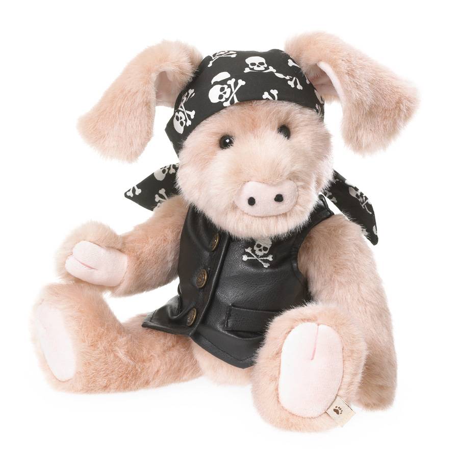 SKULLY-BOYDS BEARS HARLEY MOTORCYCLE PIG HOG #4038171 *