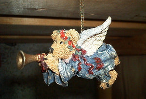 Faith...The Angel Bear w/Trumpet-Boyds Bears Bearstone Ornament #2500 *