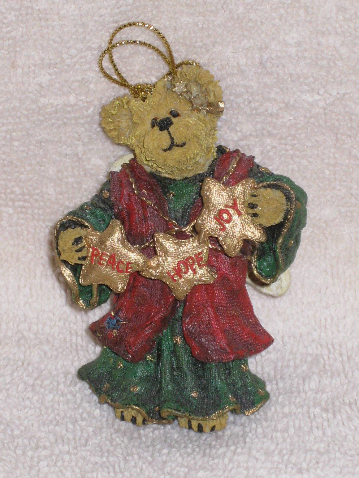 Hope Angelbeary... Peace, Joy, Hope-Boyds Bears Bearstone Ornament #257022 *