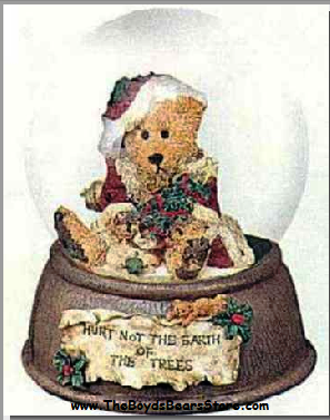 GRENVILLE THE SANTA BEAR-BOYDS BEARS MUSICAL WATERGLOBE #2700 ***RARE*** *