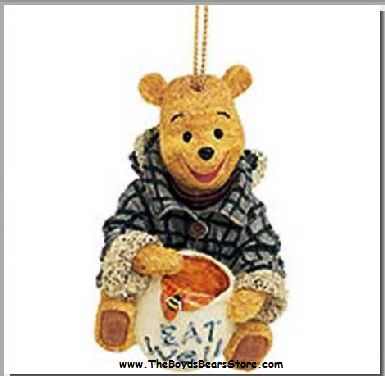 POOH WITH HONEY POT-BOYDS BEARS RESIN ORNAMENT #95974DSO DISNEY EXCLUSIVE *