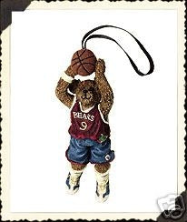 HY HOOPSTER...JUMP FOR IT!-BOYDS BEARS BEARSTONE BASKETBALL ORNAMENT #25739 *