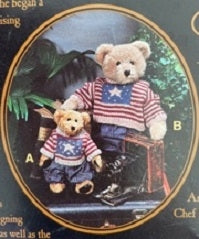 EDDIE & TEDDY BEANBAUER-BOYDS PATRIOTIC BEARS #9118, #9119