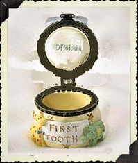 Toofey B. Bear...First Tooth-Boyds Bears Resin Mini Waterball #270702