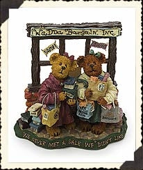 Pam & Kristi Shops Alot "What A Bargin"-Boyds Bears Bearstone #228404 *