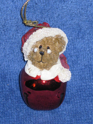 Santa on Jingle Bell-Boyds Bears Bearstone Ornament #99017VRSN-3 *