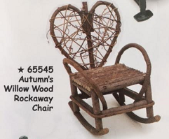 Autumn's Willow Wood Rockaway Chair -Boyds Bears Accessories #65545 *