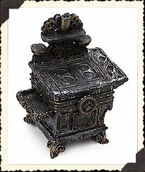 Aunt Becky's Cast Iron Stove w/Biscuit McNibble-Boyds Bears Treasure Box #392130 *