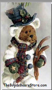 Snowbearski-Boyds Bears Bearstone Ornament #25729 *