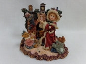 Sandra Claus....At Fireplace-Boyds Bears Resin Dollstone  Yesterday's Child  #3528