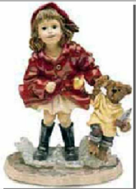 Brooke with Joshua...Puddle Jumpers-Boyds Bears Resin Yesterday's Child  #3551