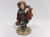 Candice with Matthew...Gathering Apples-Boyds Bears Resin Dollstone Yesterday's Child #3514