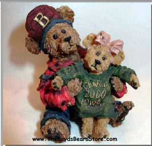 Grant & Clari...Home in the Heartland-Boyds Bears Bearstone #22774CL Clarion Festival Exclusive *