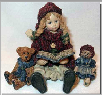 Megan with Elliot & Annie...Christmas Carol-Boyds Bears Resin Dollstone  Yesterday's Child  #3504