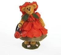 PENELOPE BEARYBLOOM (POPPY)-Boyds Bears Poppy August Flower of the Month Bearstone #4015197
