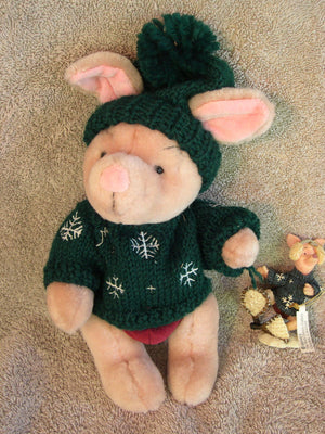 Piglet-Boyds Bears Disney Holiday Plush with Resin Ornament #95973DS
