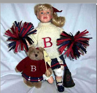 Tami with Donna...Half Time-Boyds Bears Cheerleader Doll #4938V QVC Excllusive ***Hard to Find*** *