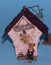 Audie...The Lookout-Boyds Bears Resin Mini Birdhouse Ornament #654453-1