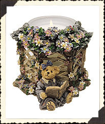Clementine Garden Romance-Boyds Bears Candle Holder Votive #27757