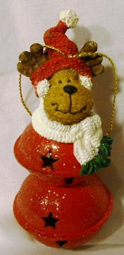 Jingle Bell Moose-Boyds Bears Resin Moose Ornament #257200