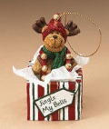 Jingle My Bells-Boyds Bears Bearstone Moose Ornament #25520