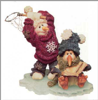 Ketchum & B. Quick...Got One!-Boyds Bears Resin Snowman #36509