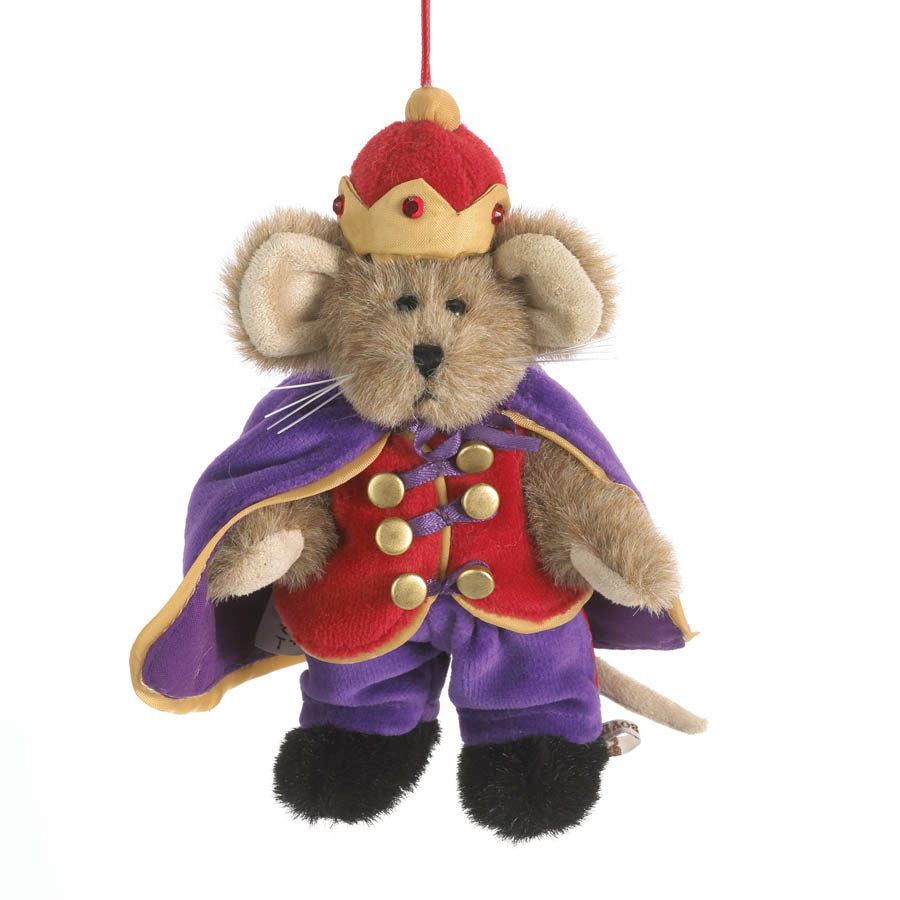 LIL' MOUSE KING-BOYDS BEARS PLUSH MOUSE ORNAMENT #4023955