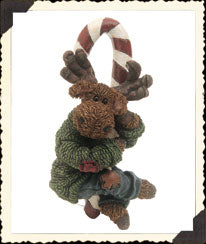 MINTY MOOSELCANE...HANGIN' SWEET-BOYDS BEARS MOOSE ORNAMENT #25807