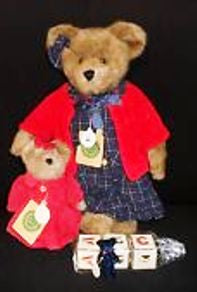 Miss MacIntosh & Sarahbeth with Topsey-Boyds Teacher Bears QVC Exclusive #99720V LE ***Hard to Find***